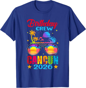 Cancun Mexico Birthday Crew 2026 Vacay Group Matching T-Shirt - T-Shirt | Royal