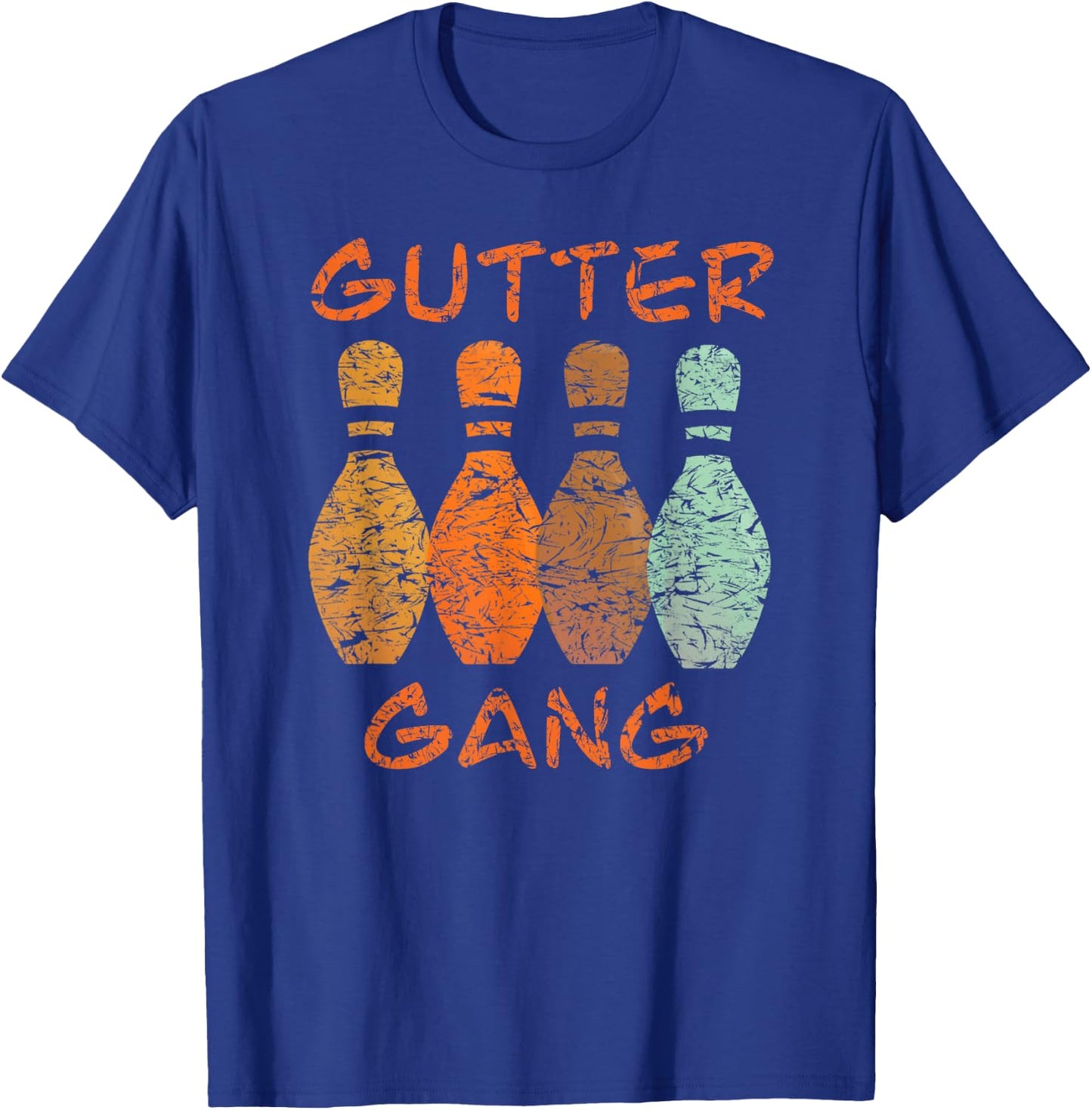 Gutter Gang Bowling Team Name T-Shirt - T-Shirt | Royal
