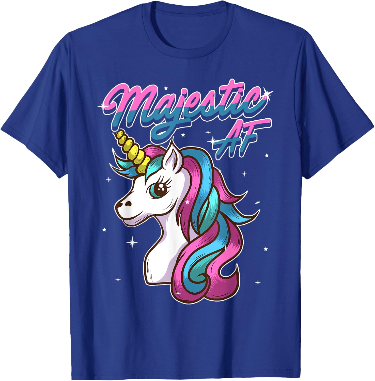 Unicorn T Shirt Majestic AF T Shirt Unicorn Shirts T-Shirt - T-Shirt | Royal