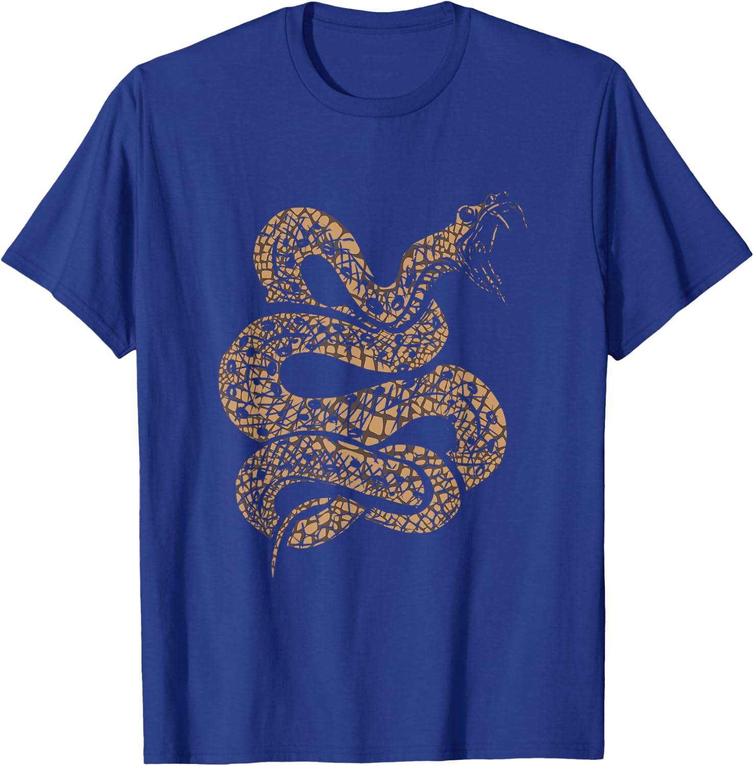 King Cobra Hissing Distressed Snake Lover Gift T-Shirt - T-Shirt | Royal