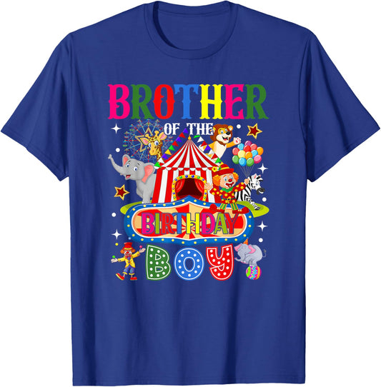 Brother of The Birthday Boy Circus Carnival Theme Party T-Shirt - T-Shirt | Royal
