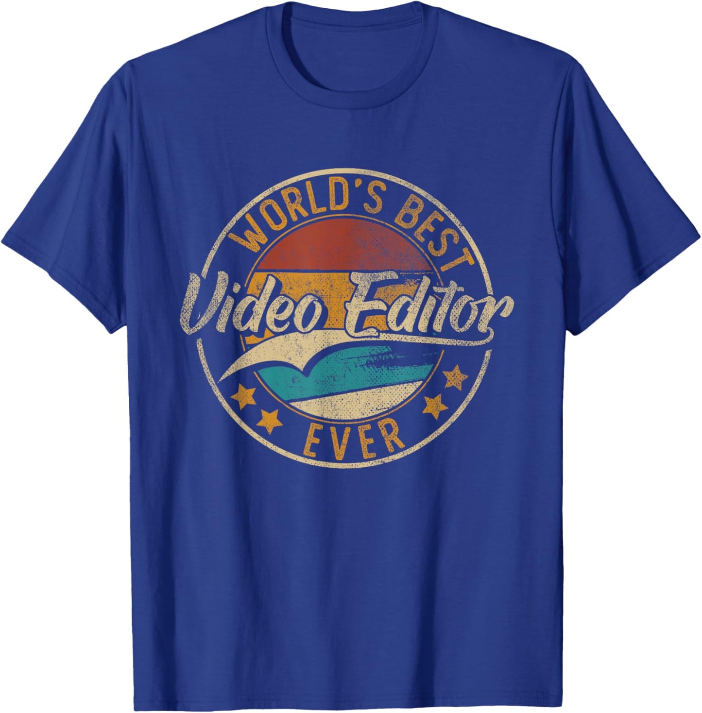Worlds Best Video Editor | Video Editing T-Shirt - T-Shirt | Royal