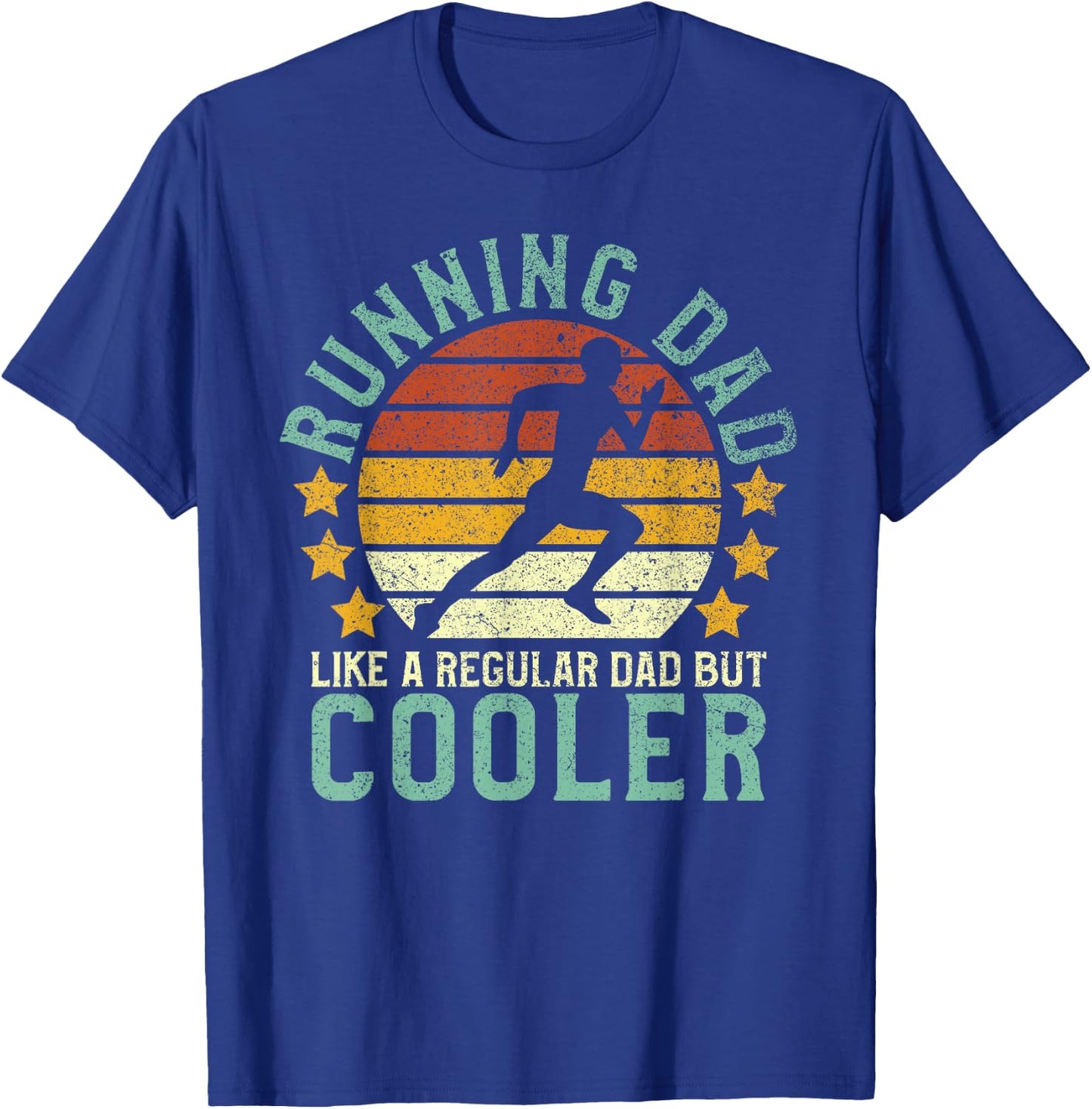 Running Dad | Funny Marathon Runner T-Shirt - T-Shirt | Royal