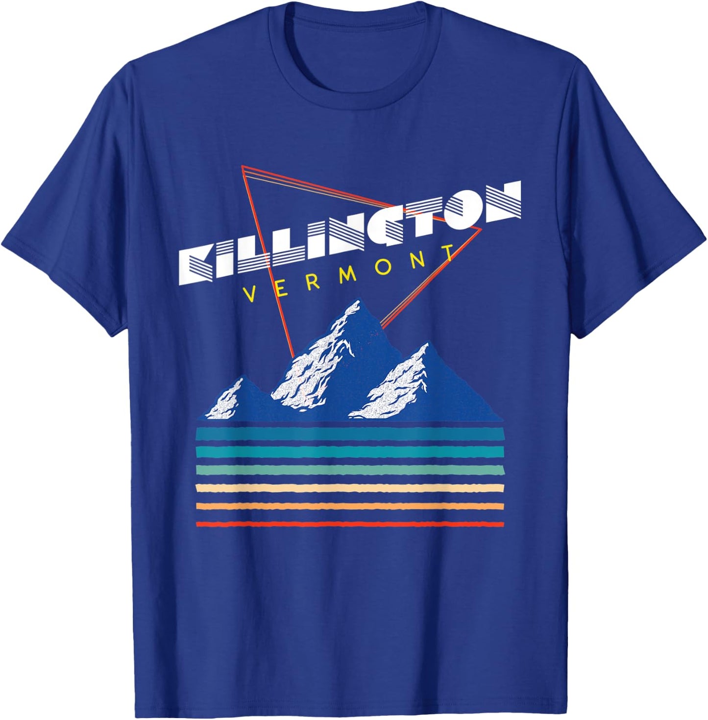 Killington, Vermont - USA Ski Resort 1980s Retro T-Shirt - T-Shirt | Royal
