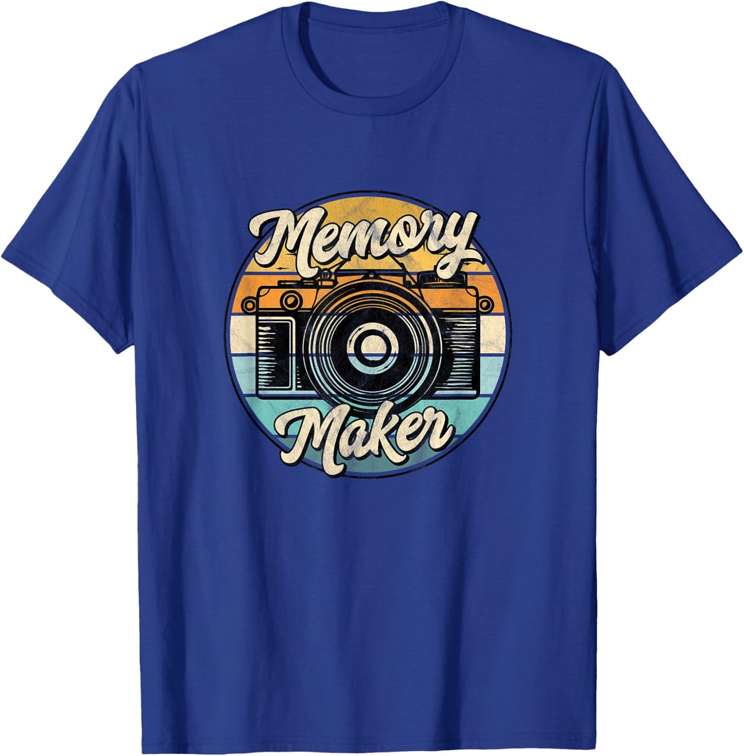 Photography Lover's Memory Maker - Distressed Photographer T-Shirt - T-Shirt | Royal