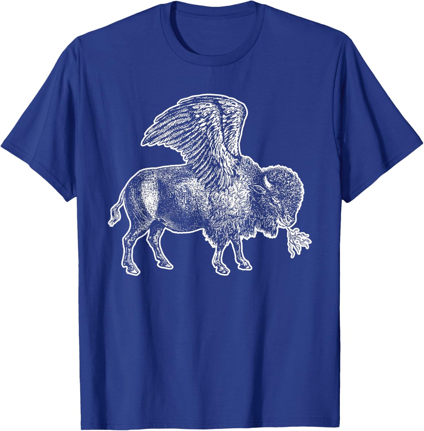 Funny Design Buffalo Wings Hot Foodie Chicken Bison Vintage T-Shirt - T-Shirt | Royal