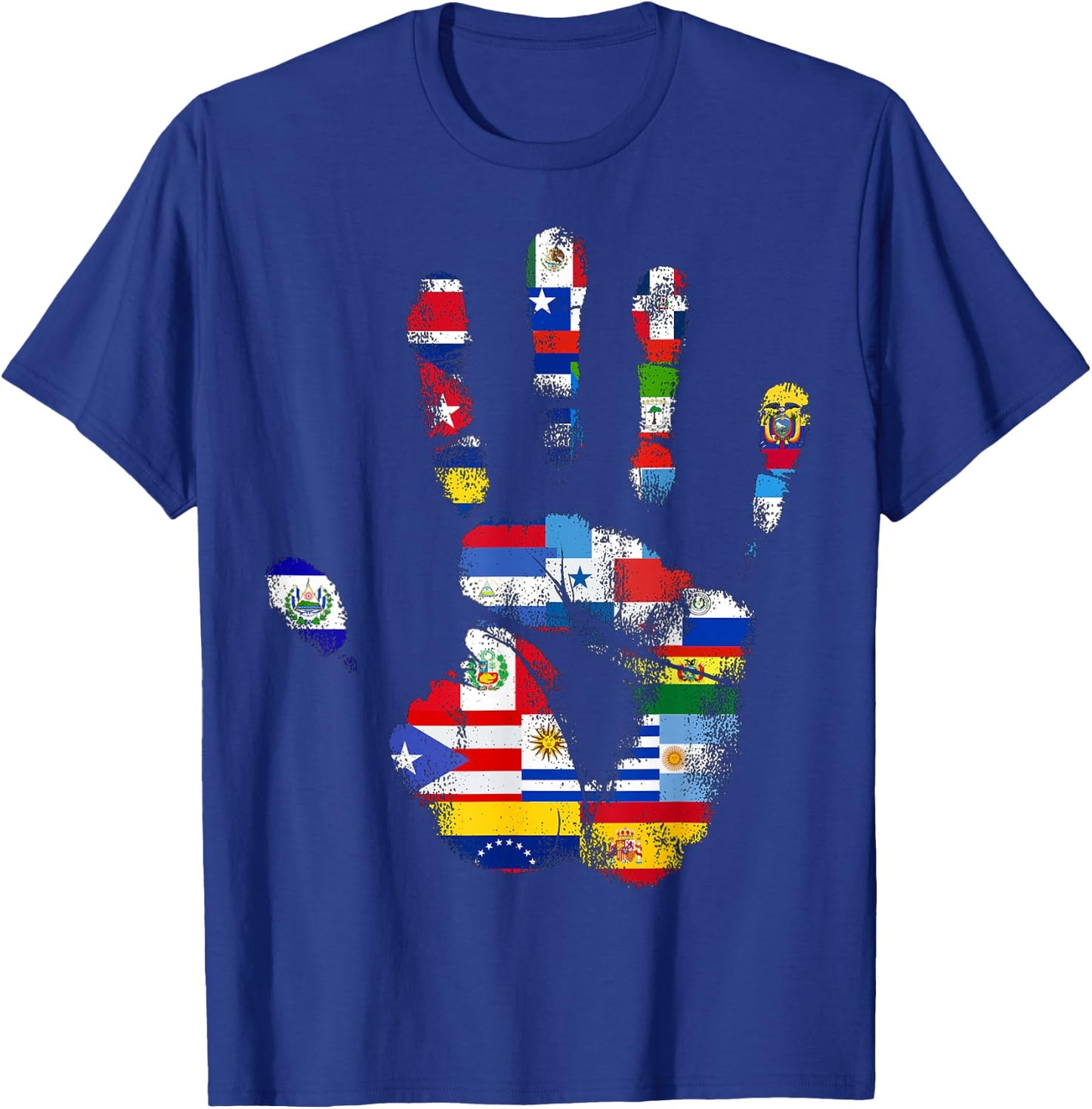 National Hispanic Heritage Month Latin America Latino Flags T-Shirt - T-Shirt | Royal