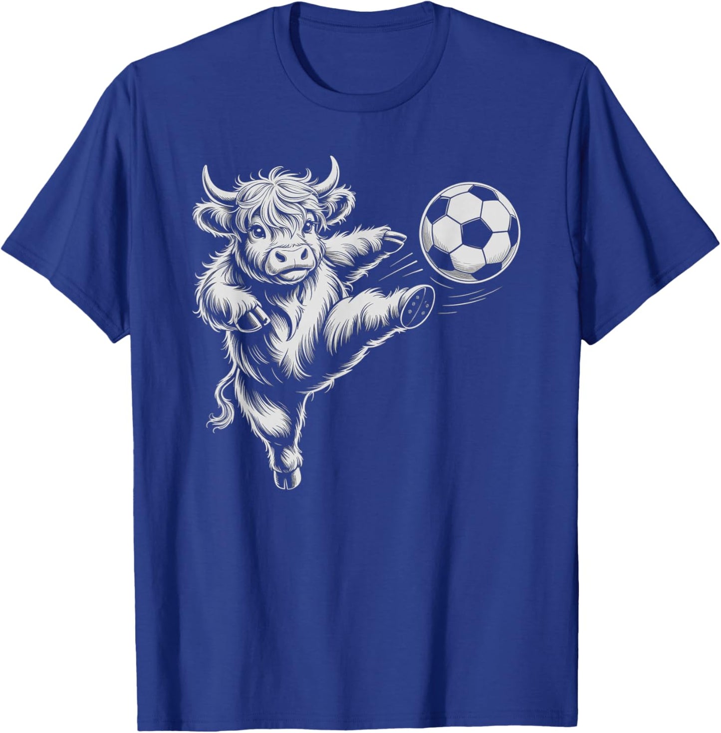 Funny Soccer Heifer Just Girl Who Loves Highland Cows Play T-Shirt - T-Shirt | Royal