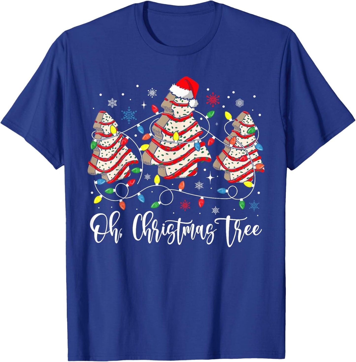 Oh Christmas Tree Cakes Debbie Becky Jen Cake Lovers Xmas T-Shirt - T-Shirt | Royal