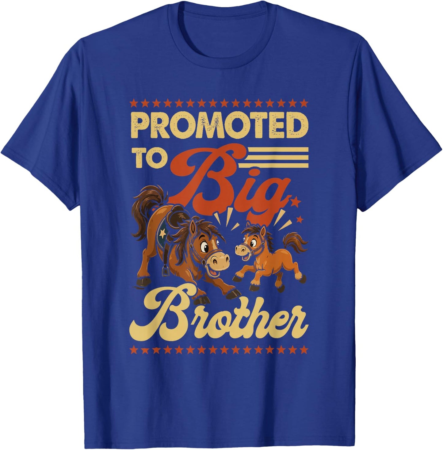 Promoted to Big Brother Horse Theme Kids T-Shirt - T-Shirt | Royal