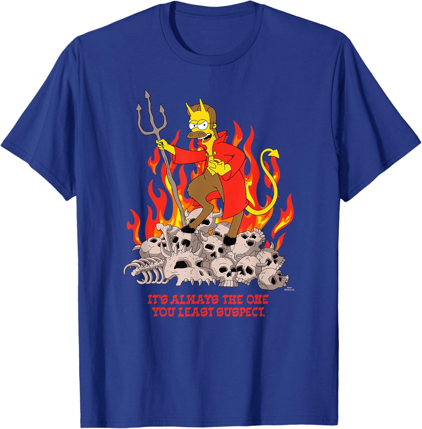 The Simpsons Devil Flanders Least Suspect T-Shirt - T-Shirt | Royal