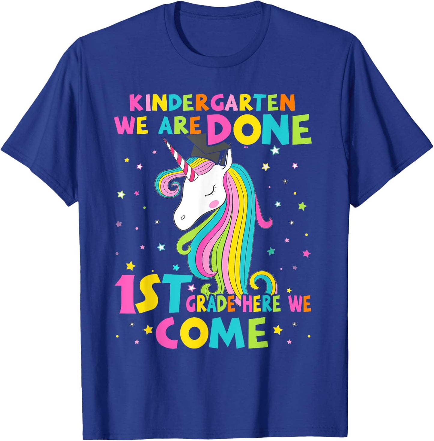 Kindergarten Graduation Magical Unicorn Gift T-Shirt - T-Shirt | Royal