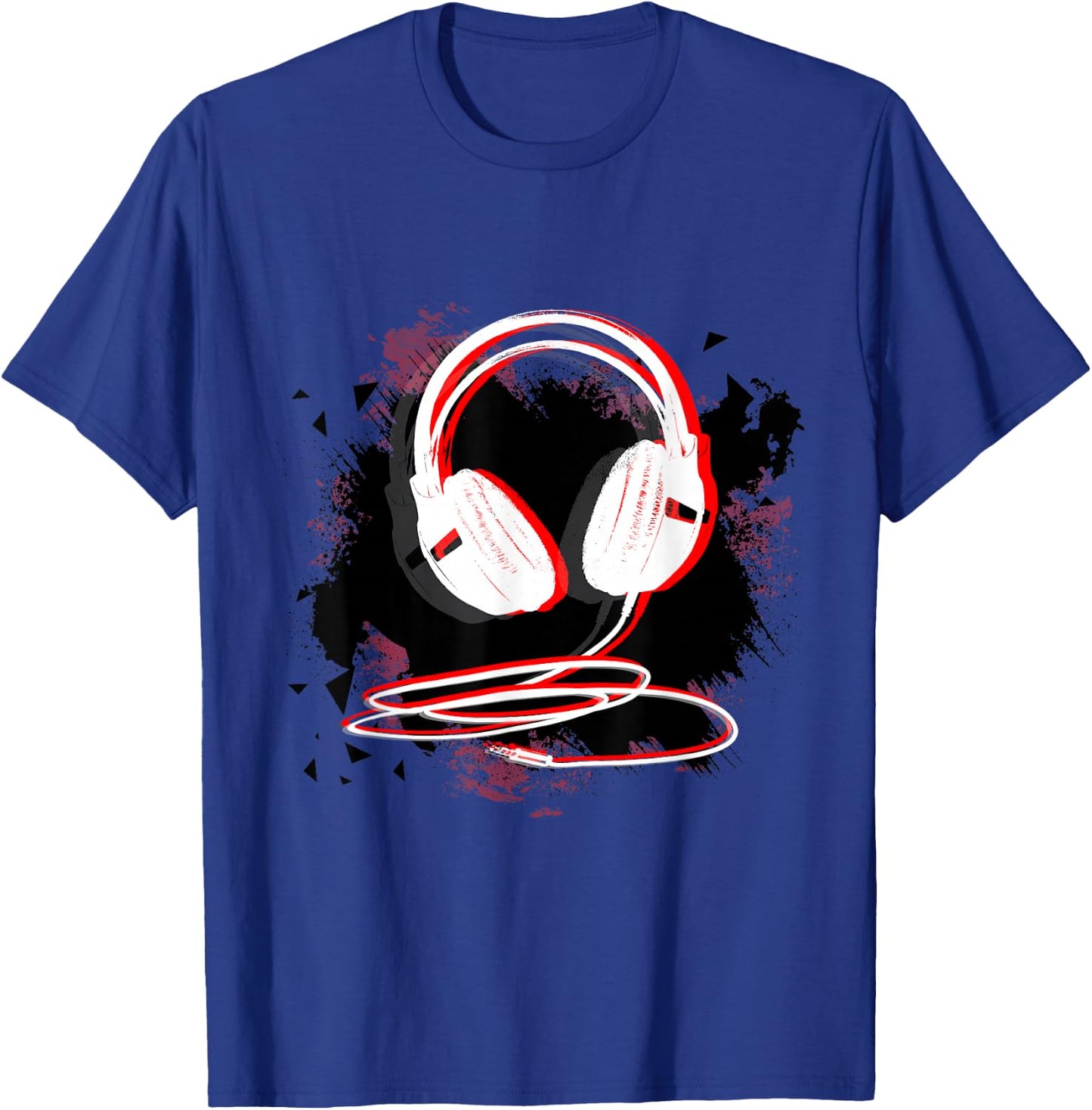 Music Sound Headphones DJ Gift T-Shirt - T-Shirt | Royal