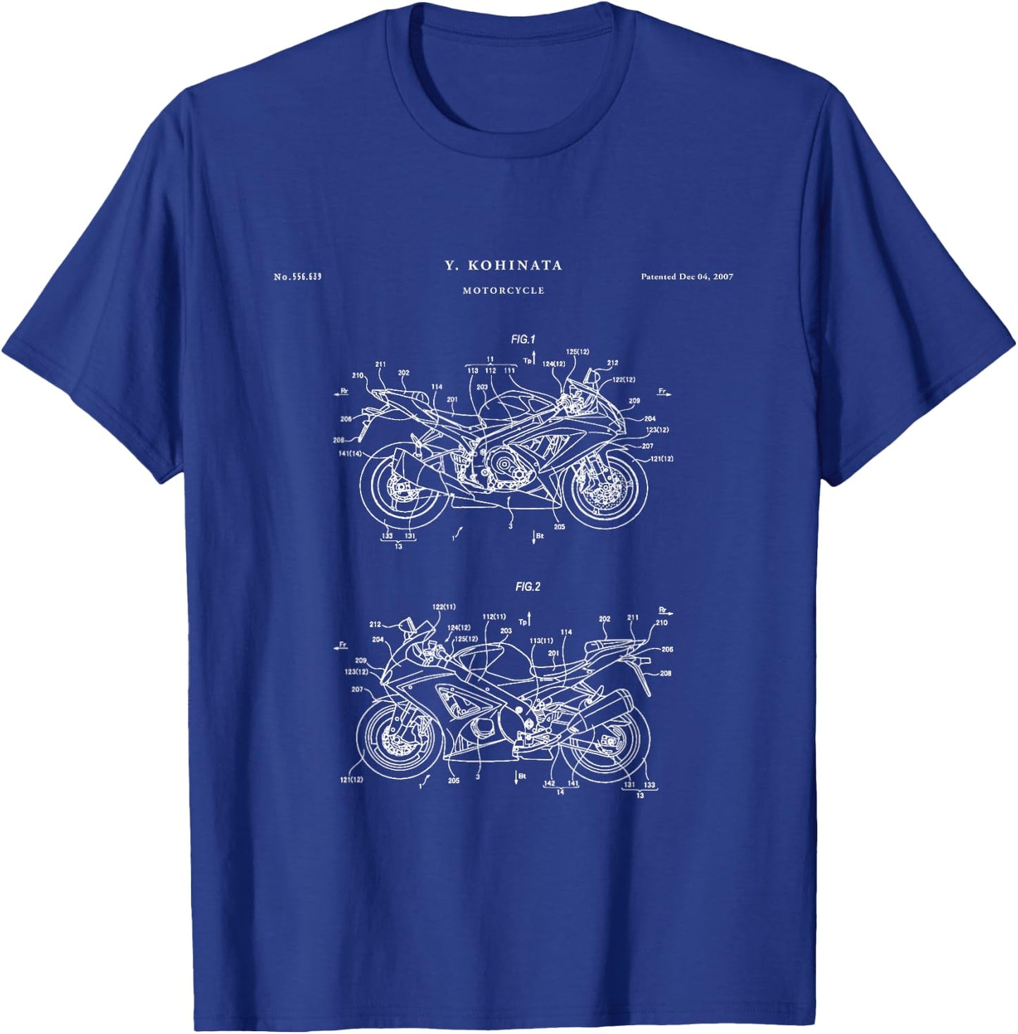 Patent Shirts Hayabusa Patent - Black Adult Cycling Retro-Modern T-Shirt - T-Shirt | Royal