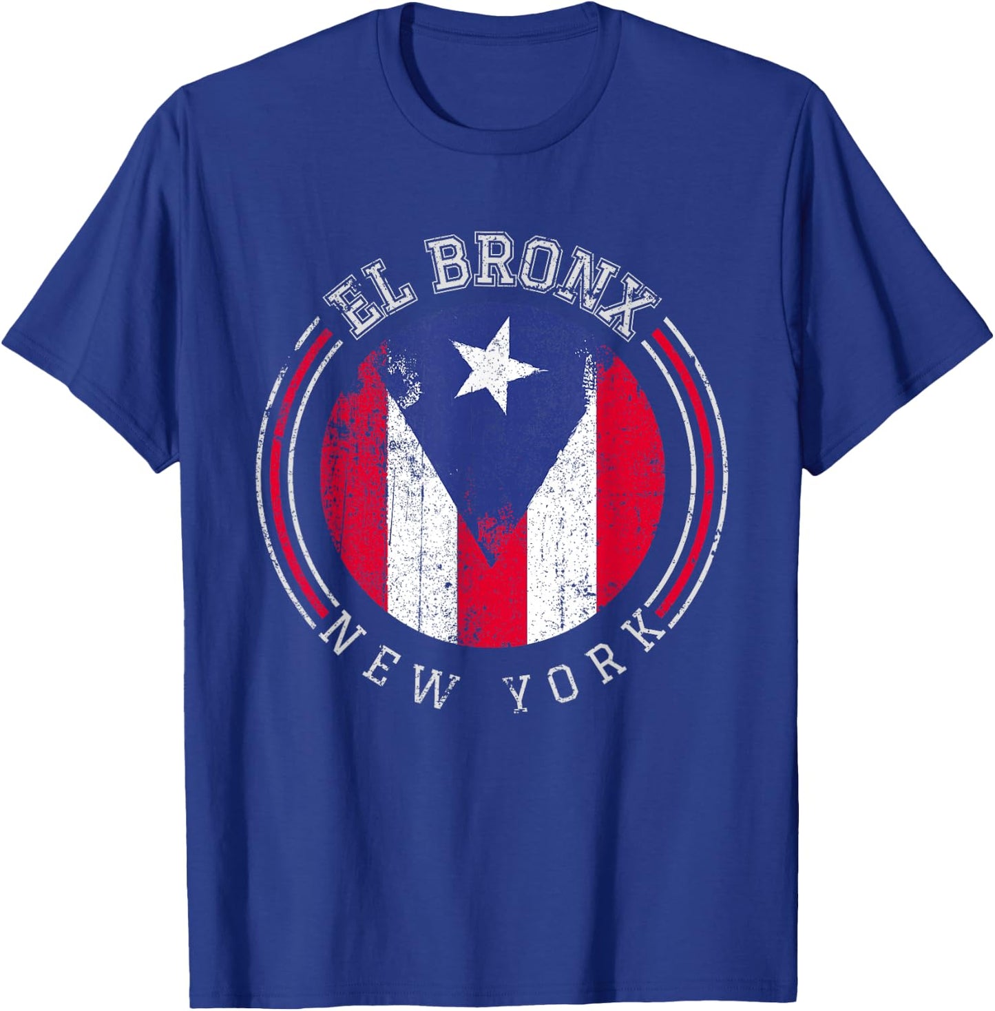 El Bronx design - Puerto Rico boricua bandera Flag Varsity T-Shirt - T-Shirt | Royal