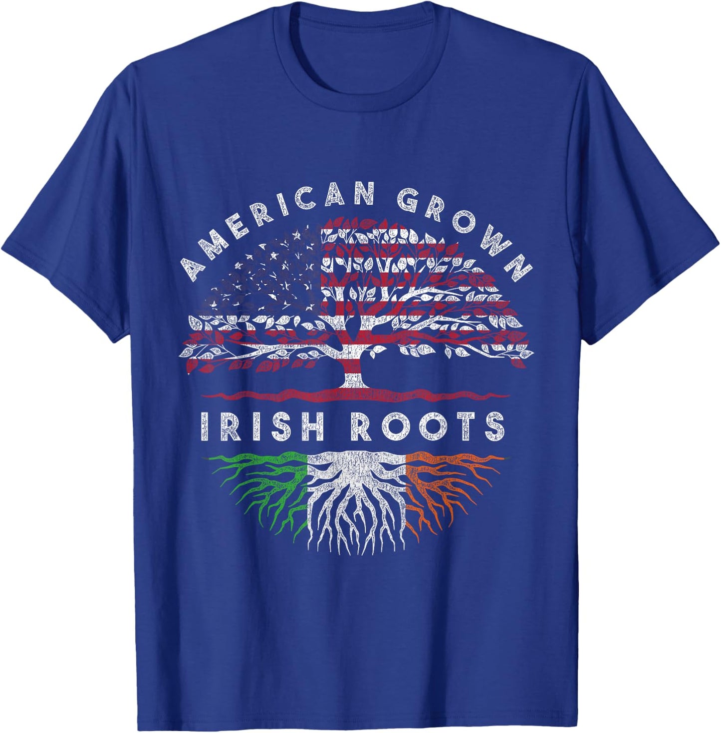 American Grown Irish Roots Ireland T-Shirt - T-Shirt | Royal