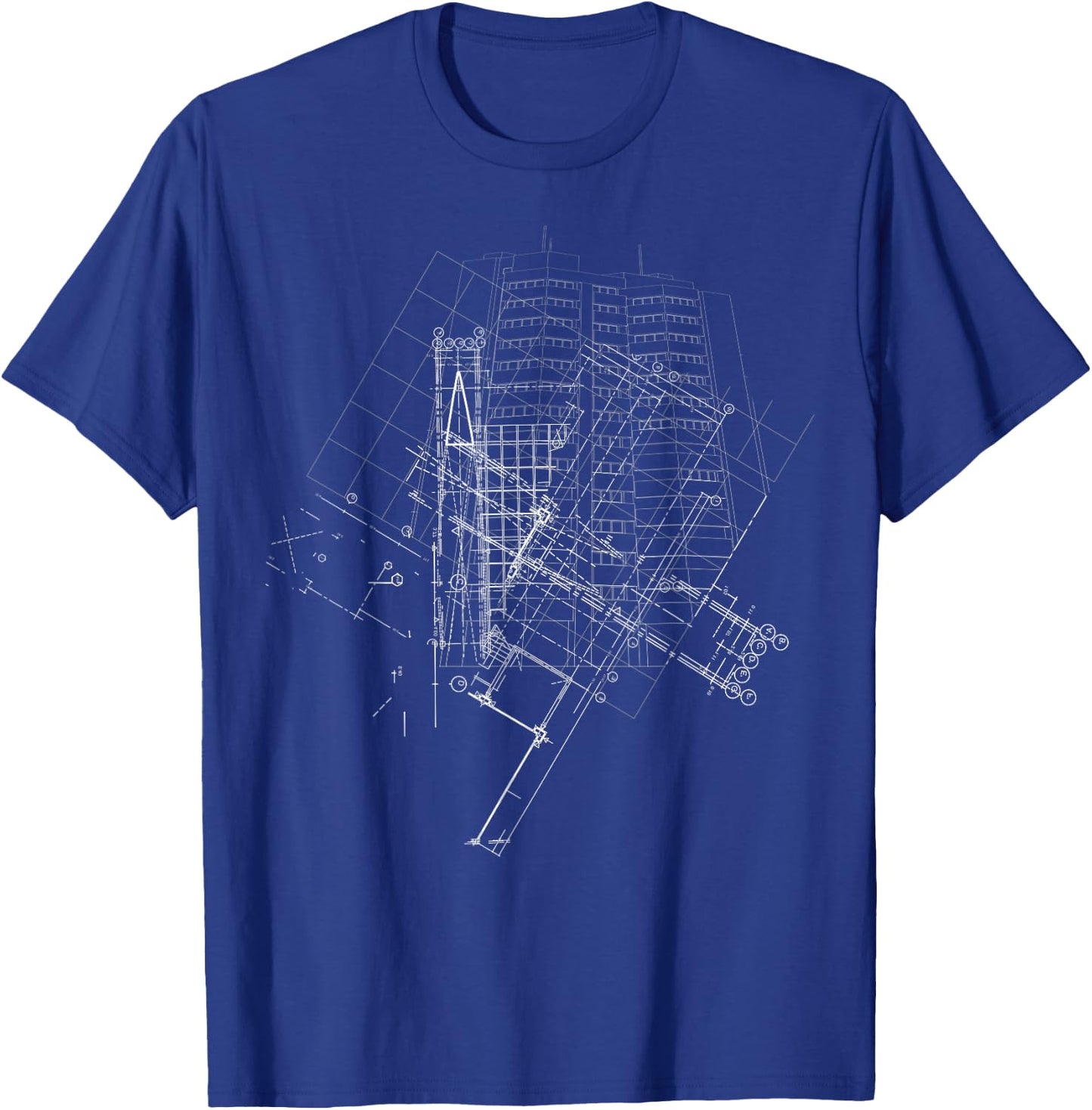 Graphic Abstract Lines Gift Design Idea Architecture T-Shirt - T-Shirt | Royal