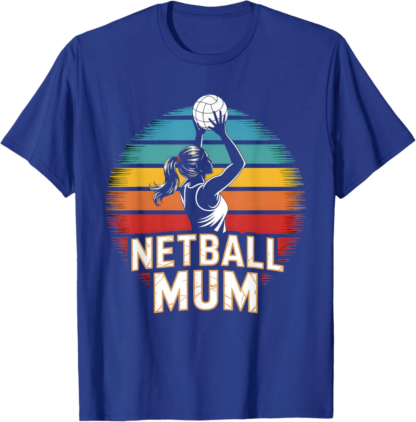 Netball Mum Players Supporters Quotes Ladies Women Vintage T-Shirt - T-Shirt | Royal