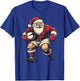 Santa Playing Rugby Funny Rugby Player Christmas Xmas Pajama T-Shirt - T-Shirt | Royal