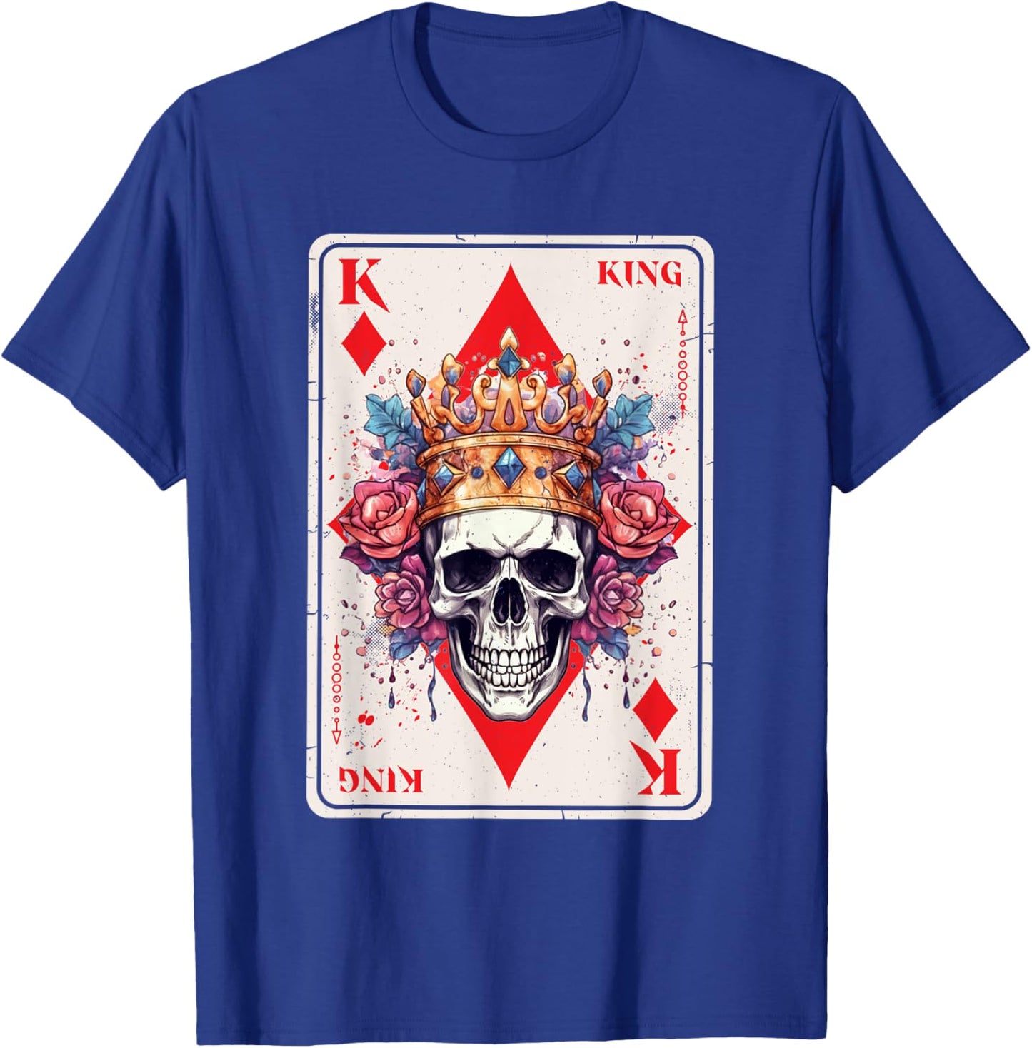 Gothic Card Game Halloween Scary Horror King of Diamonds T-Shirt - T-Shirt | Royal