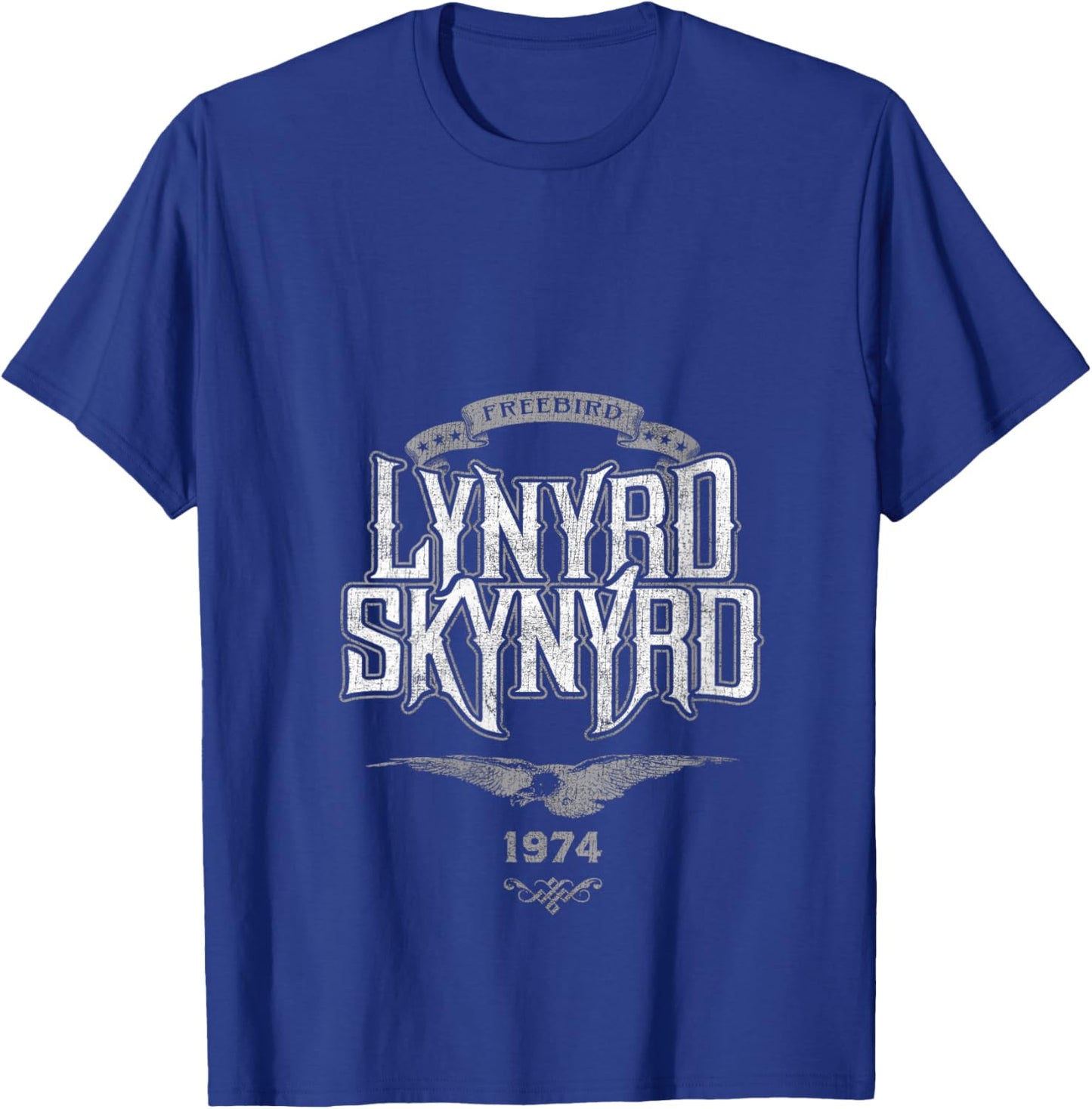 Women's Lynyrd Skynyrd Freebird Retro Logo 1974 Rock Music 70s Gifts V-Neck T-Shirt - T-Shirt | Royal