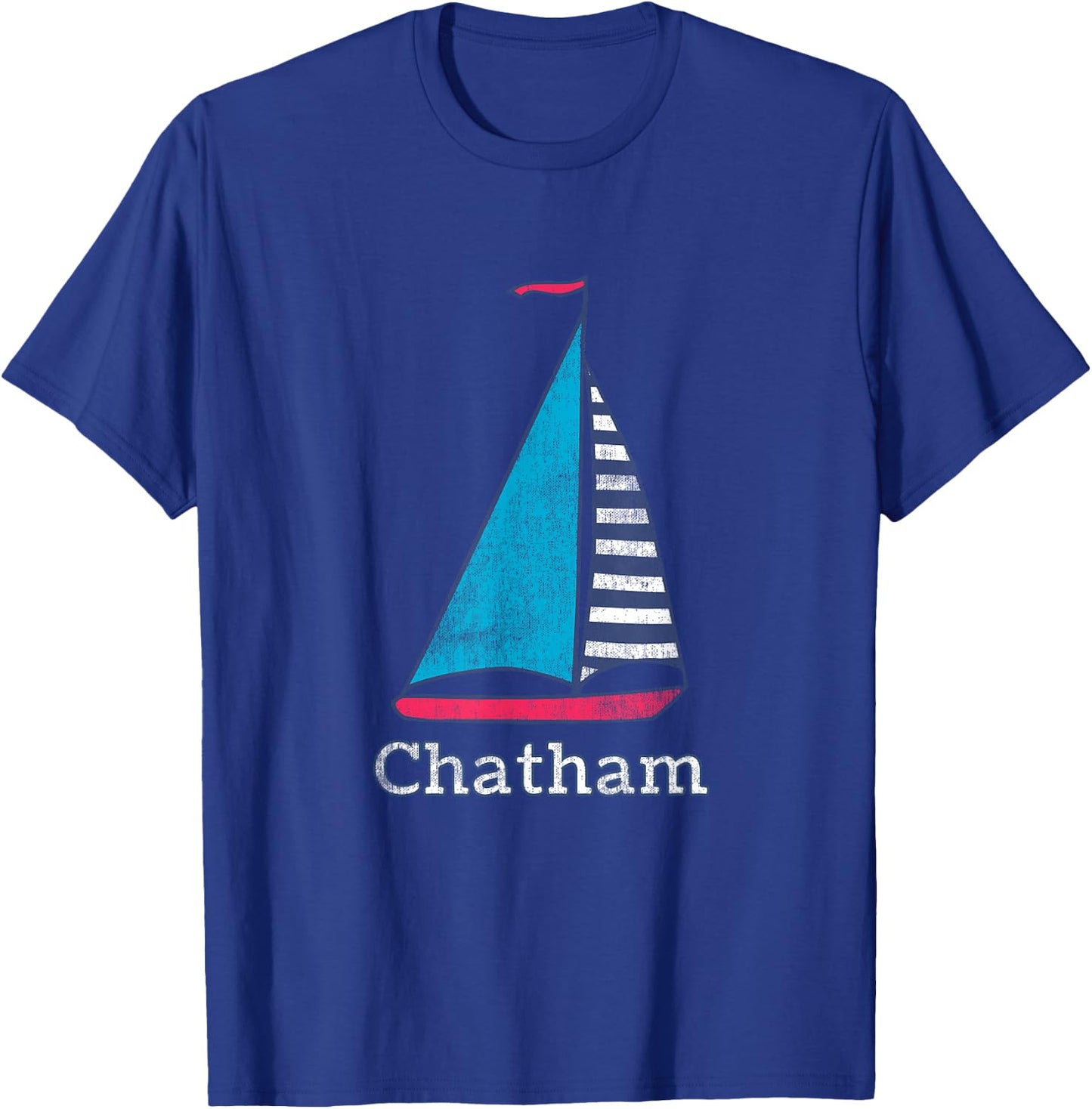 Chatham Cape Cod Massachusetts Sailing Sail Boat Nautical T-Shirt - T-Shirt | Royal
