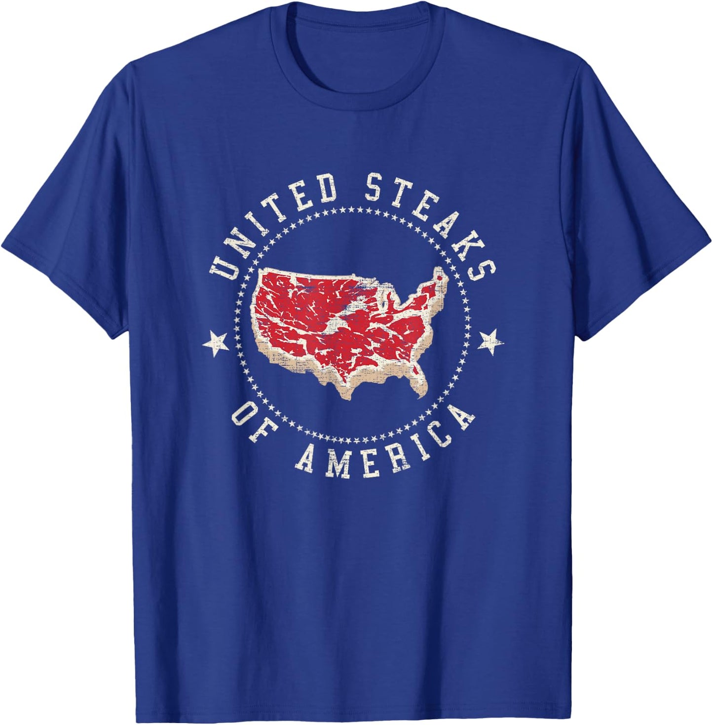 United Steaks Of America Vintage T-Shirt - T-Shirt | Royal
