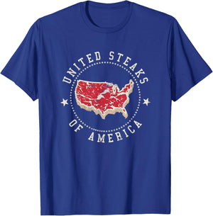United Steaks Of America Vintage T-Shirt - T-Shirt | Royal
