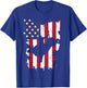 Bull Riding Rodeo Cowboy USA Flag 4th Of July US America T-Shirt - T-Shirt | Royal