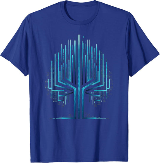 Binary Tree Coding Computer Programmer T-Shirt - T-Shirt | Royal