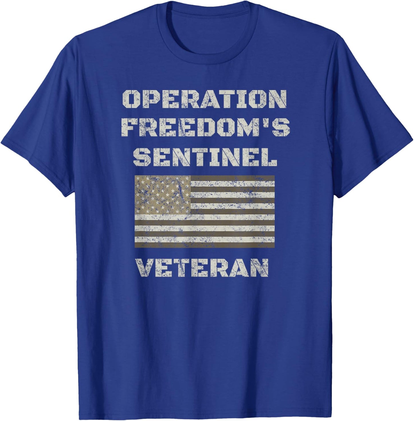 Operation Freedom Sentinel Shirt | Afghanistan Veteran Shirt T-Shirt - T-Shirt | Royal