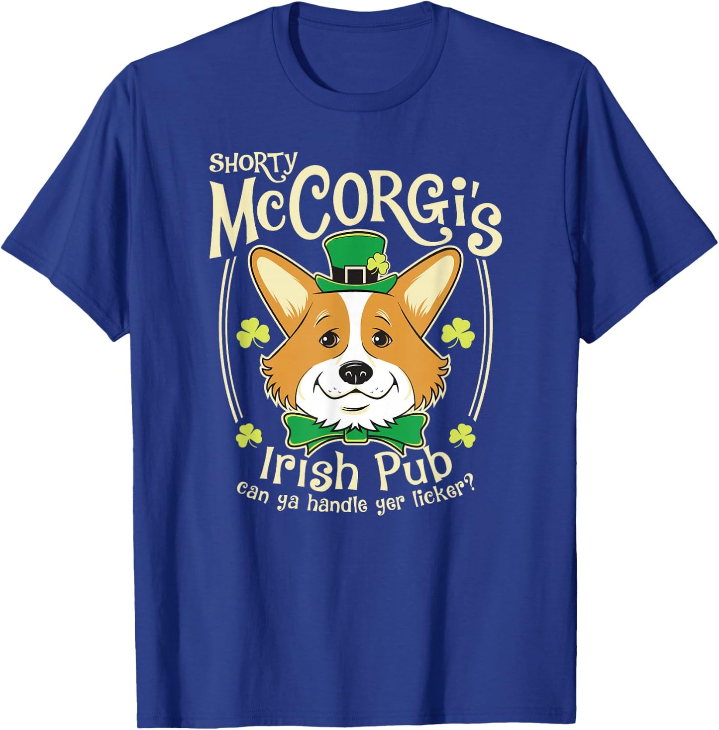Corgi St. Patrick's Day Shorty McCorgi Irish Pub T-Shirt - T-Shirt | Royal
