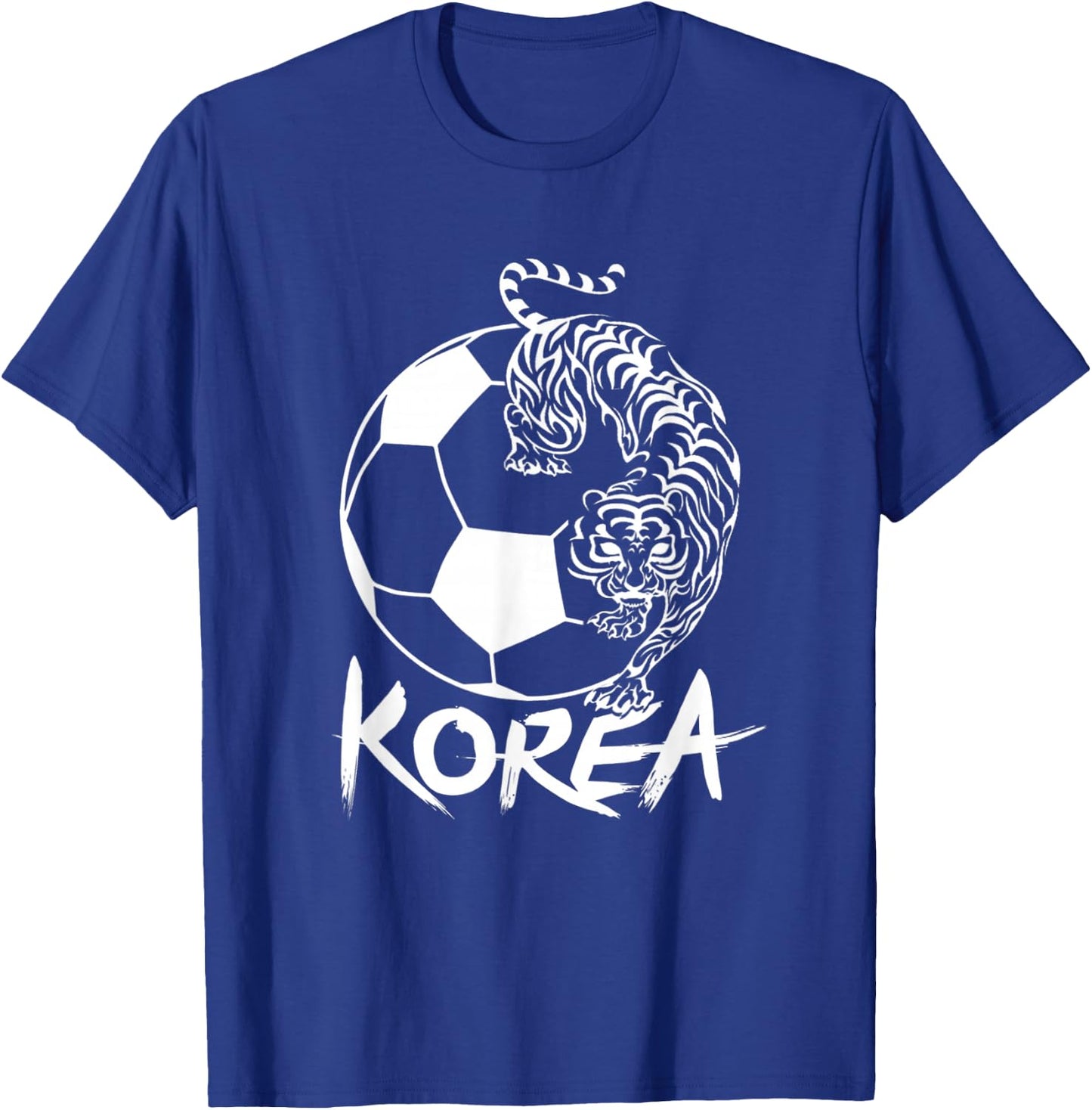 South Korean Soccer Football Fan Tiger T-Shirt - T-Shirt | Royal