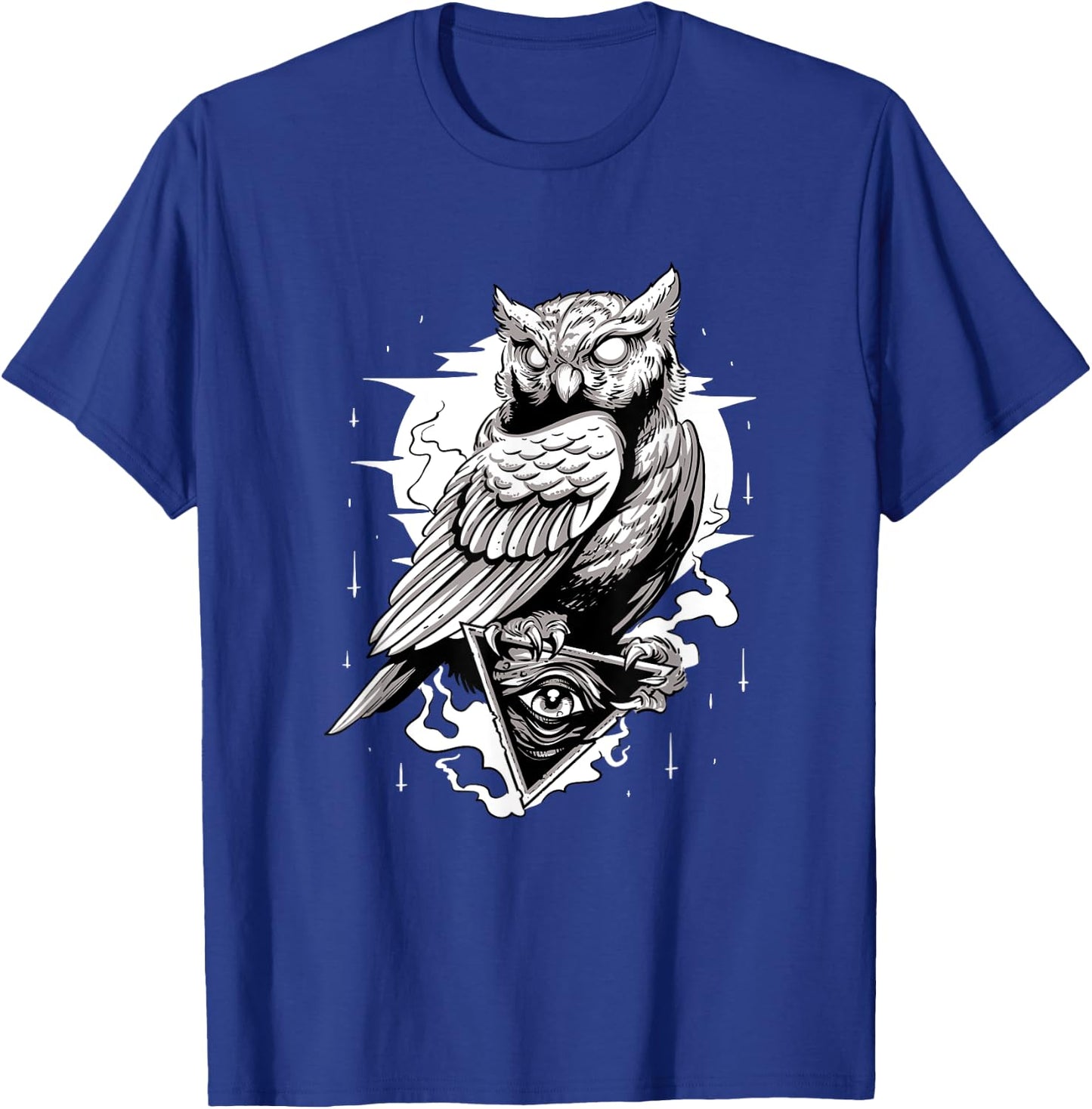 Owl Pyramid Secret Illuminati Owl Conspiracy Shirt T-Shirt - T-Shirt | Royal