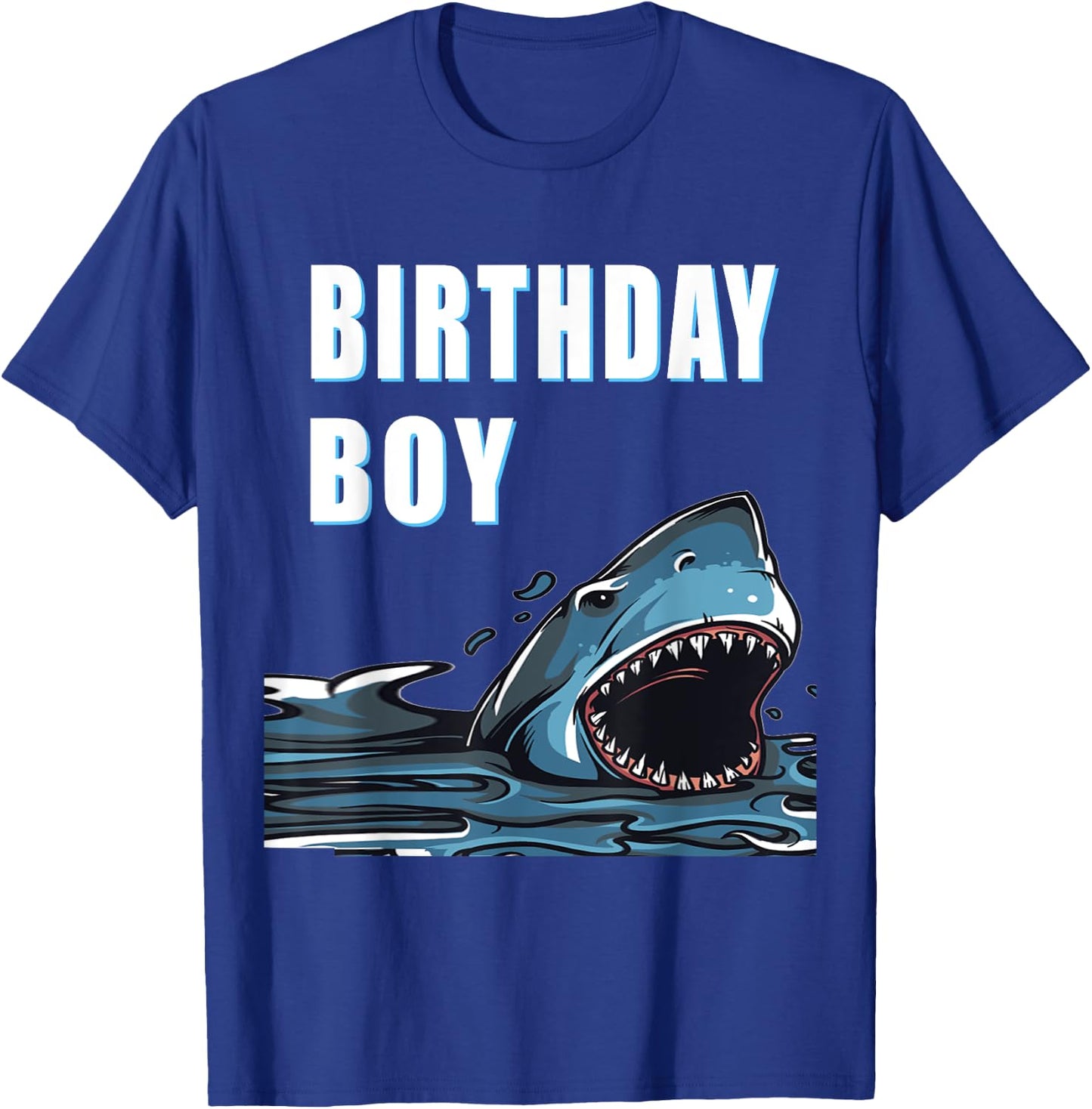 Shark Birthday Boy Shirt Shark Lover Birthday Gifts T-Shirt - T-Shirt | Royal