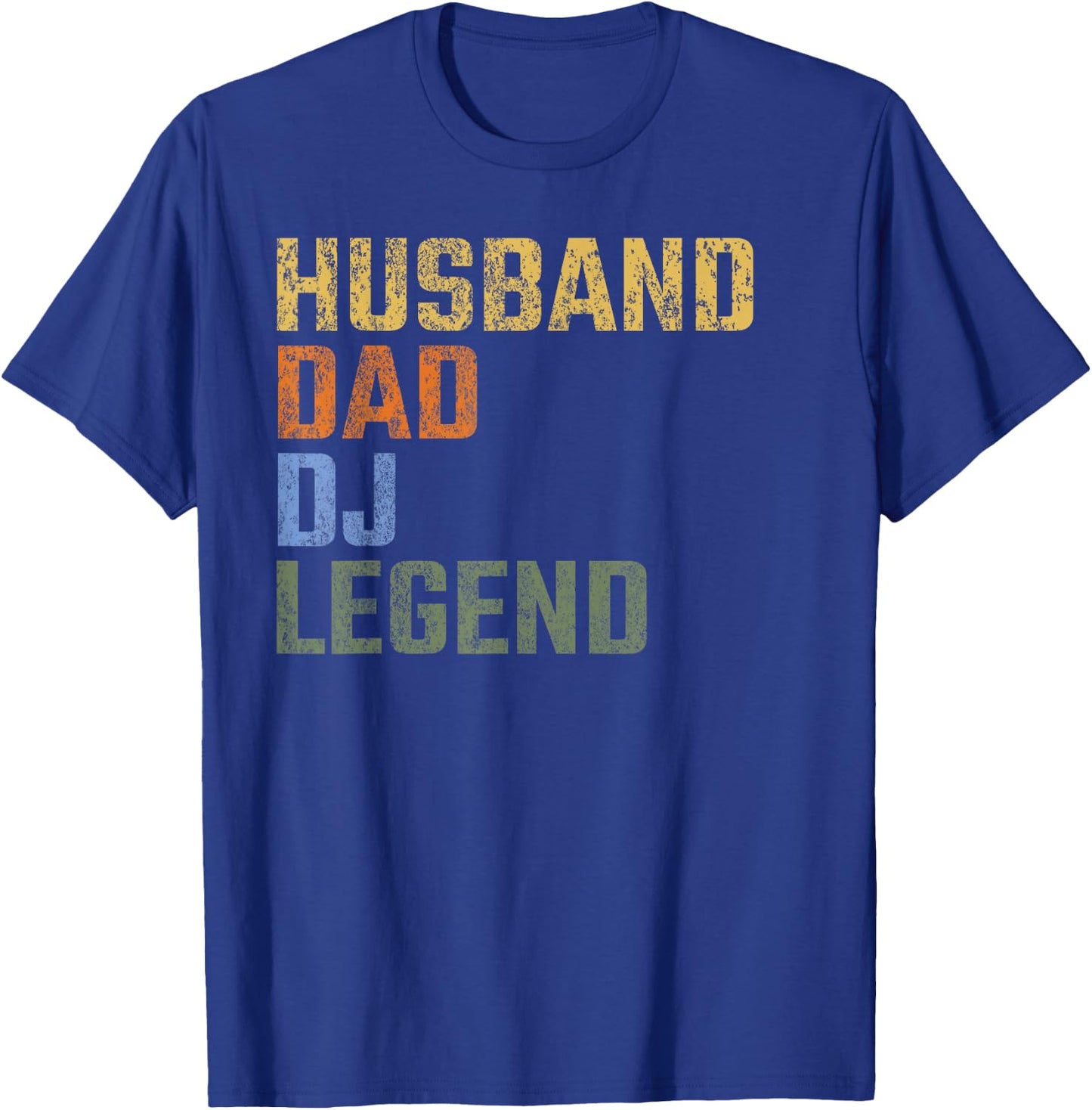 Husband Dad DJ Legend Fathers Day Disc Jockey T-Shirt - T-Shirt | Royal