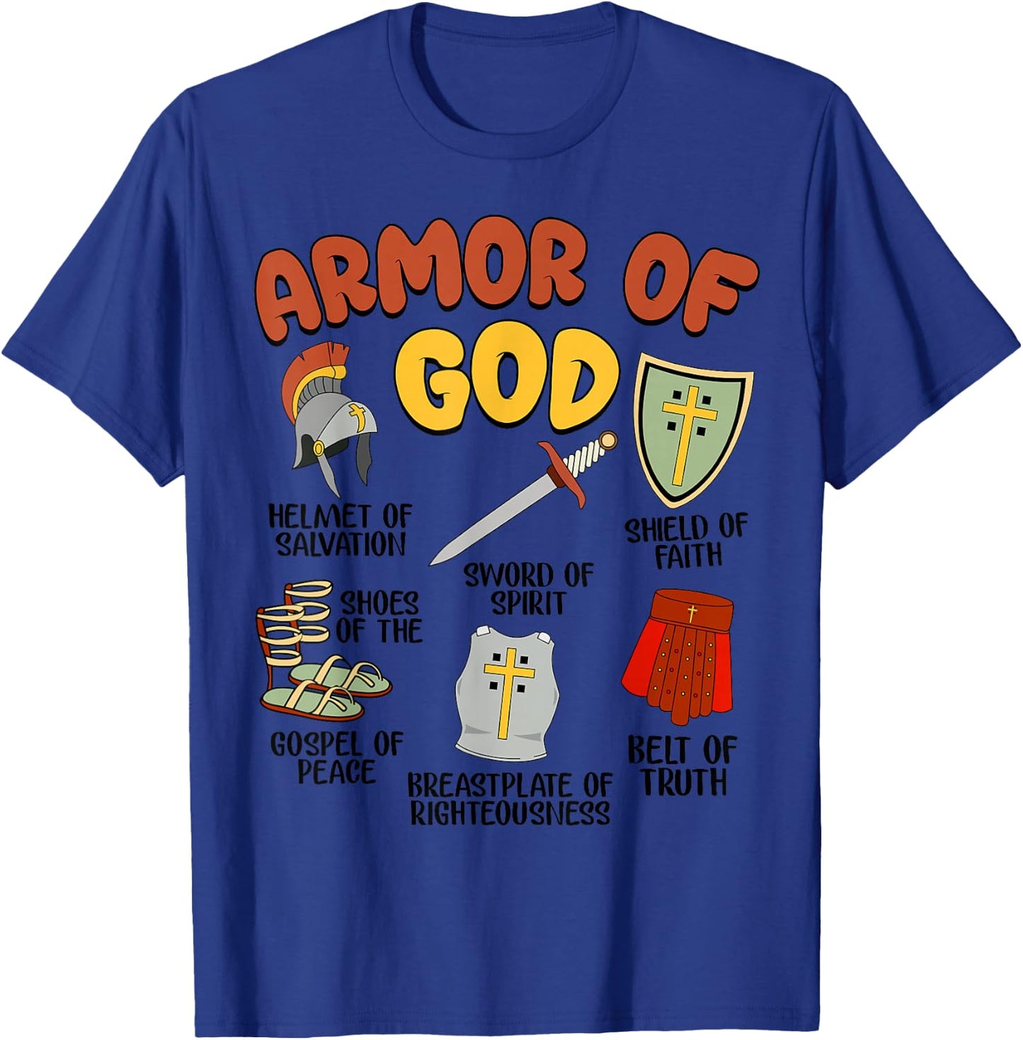 Christian Boys Armor of God Jesus Christ is King T-Shirt - T-Shirt | Royal