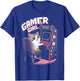 Gamer Girl Cat Kitten Arcade Gamer Gaming Video Game Arcade T-Shirt - T-Shirt | Royal