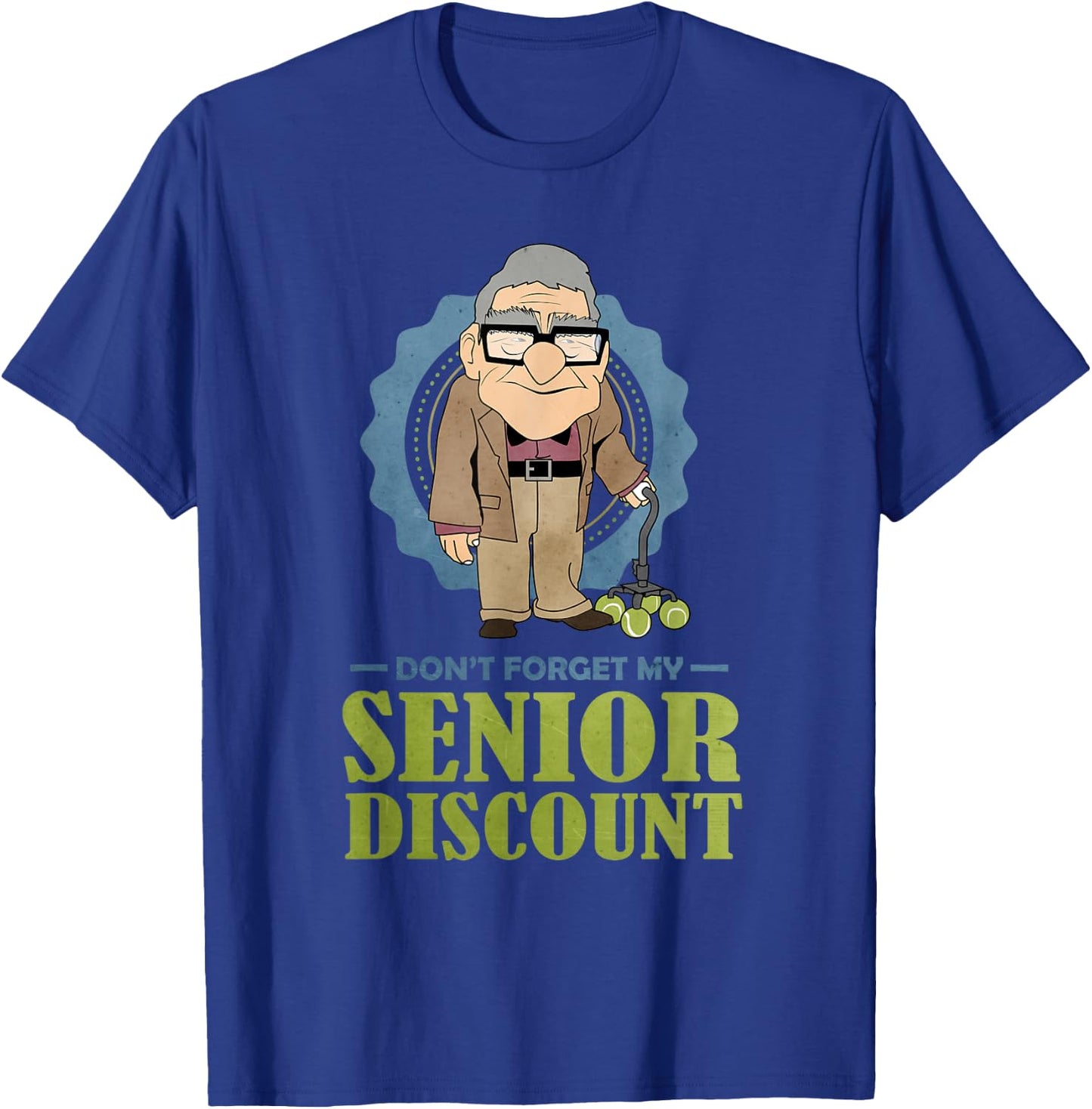 Senior Discount Grumpy Old Man T-Shirt - T-Shirt | Royal