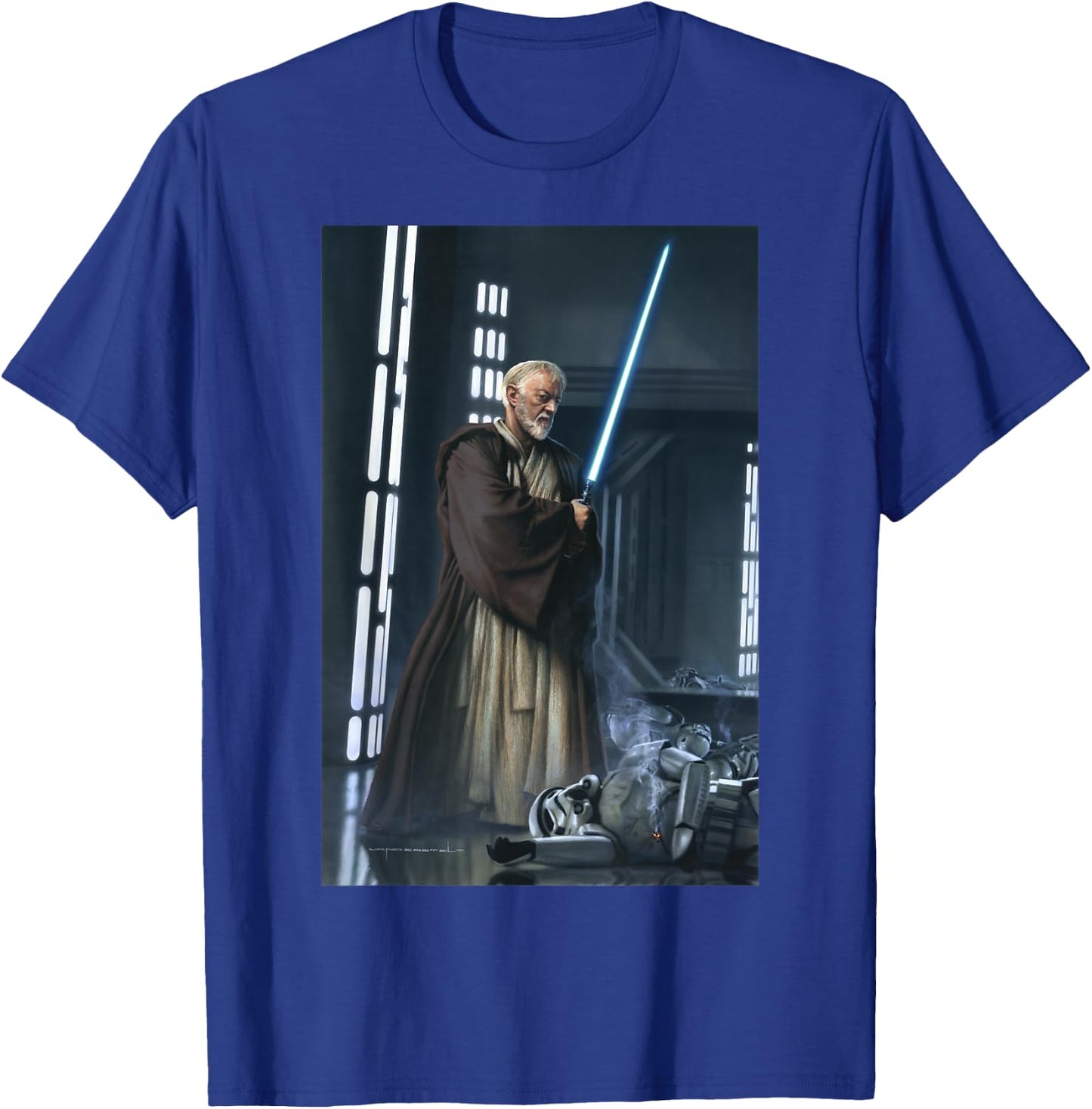 Star Wars Obi-Wan Kenobi Lightsaber Picture Graphic T-Shirt - T-Shirt | Royal