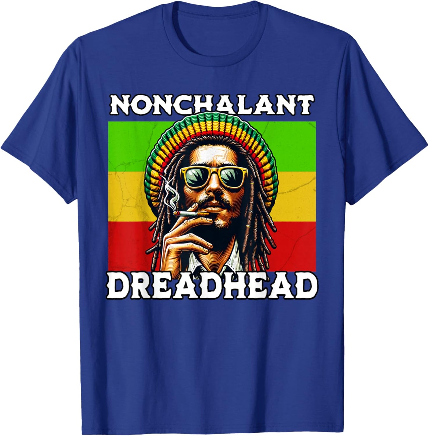 Nonchalant Dreadhead Jamaican Ironic Brainrot Meme T-Shirt - T-Shirt | Royal