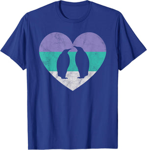 Cute Couples Gift Shirt & Girls | Penguins T-Shirt - T-Shirt | Royal