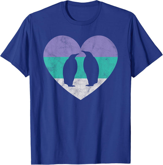 Cute Couples Gift Shirt & Girls | Penguins T-Shirt - T-Shirt | Royal