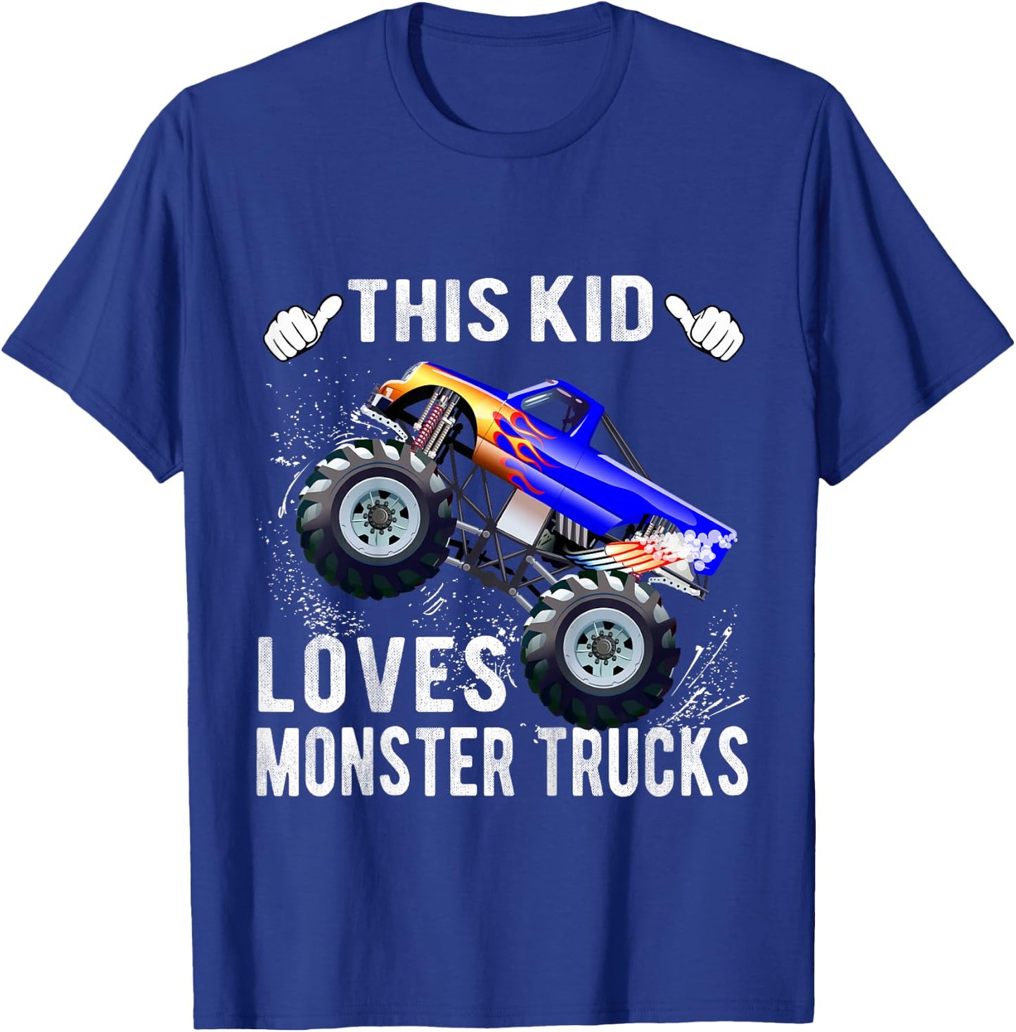This Kid Loves Monster Trucks Boys and Girls Gift T-Shirt - T-Shirt | Royal