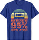My brain is 99 % Song lyrics - retro vintage T-Shirt - T-Shirt | Royal