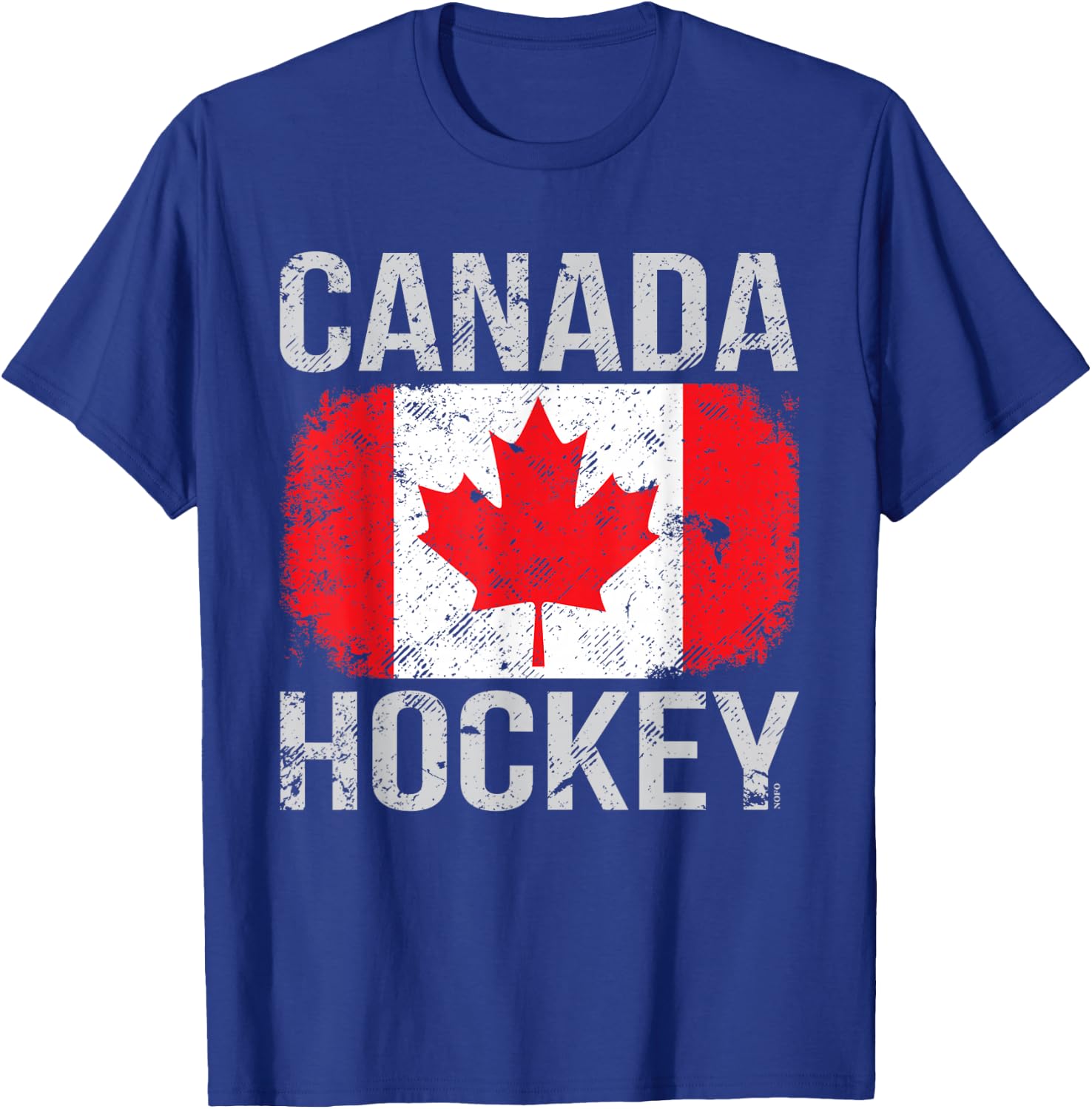 Canada Hockey, Canadian Flag T-Shirt - T-Shirt | Royal