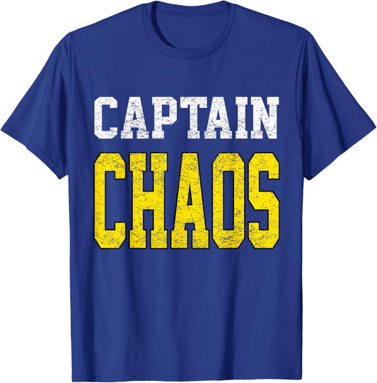 Captain Chaos Shirt for Parent Teacher Or Crazy Child T-Shirt - T-Shirt | Royal