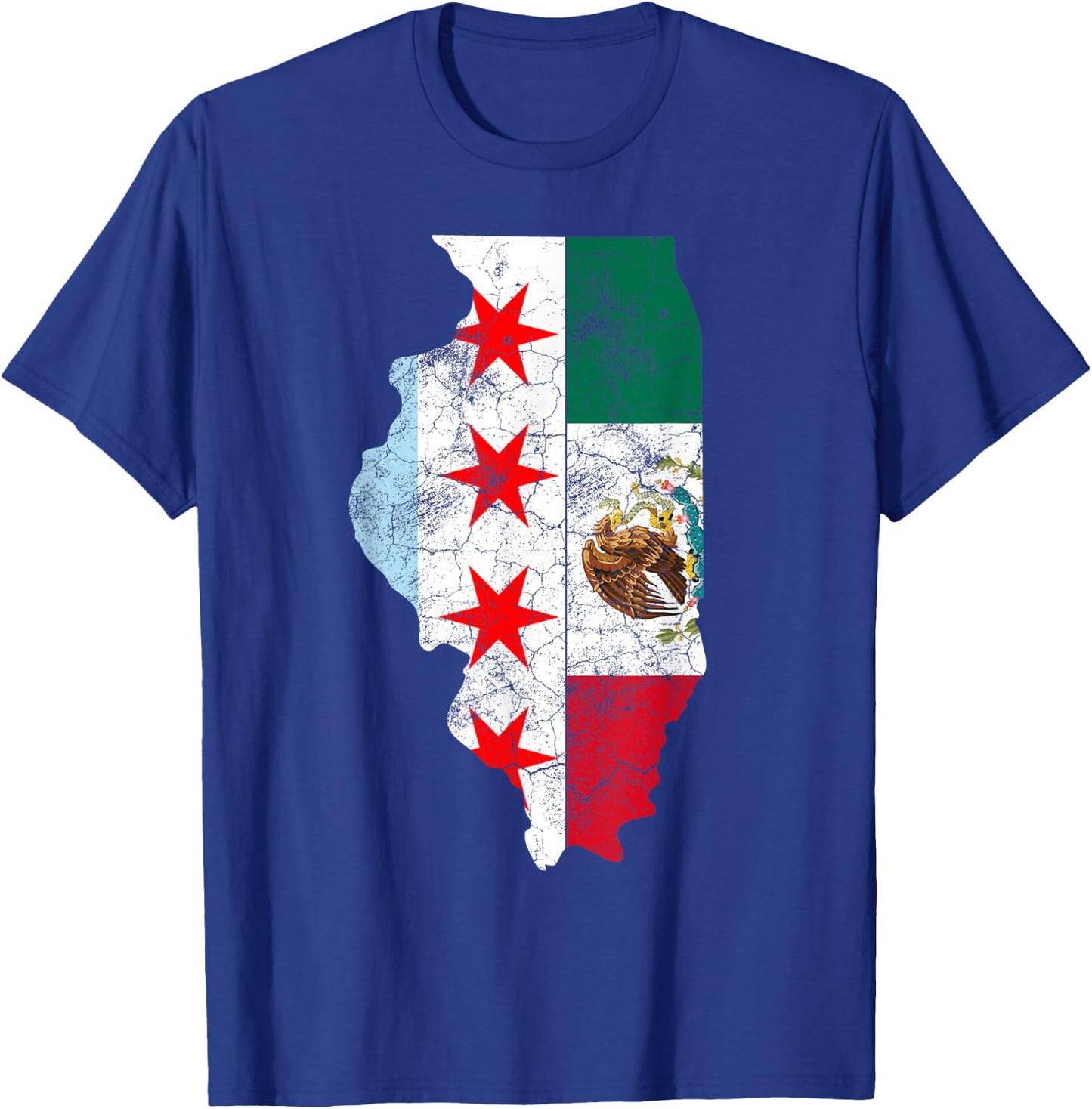 Cinco De Mayo Shirt Chicago Mexican Flag Men Women Kids Gift T-Shirt - T-Shirt | Royal