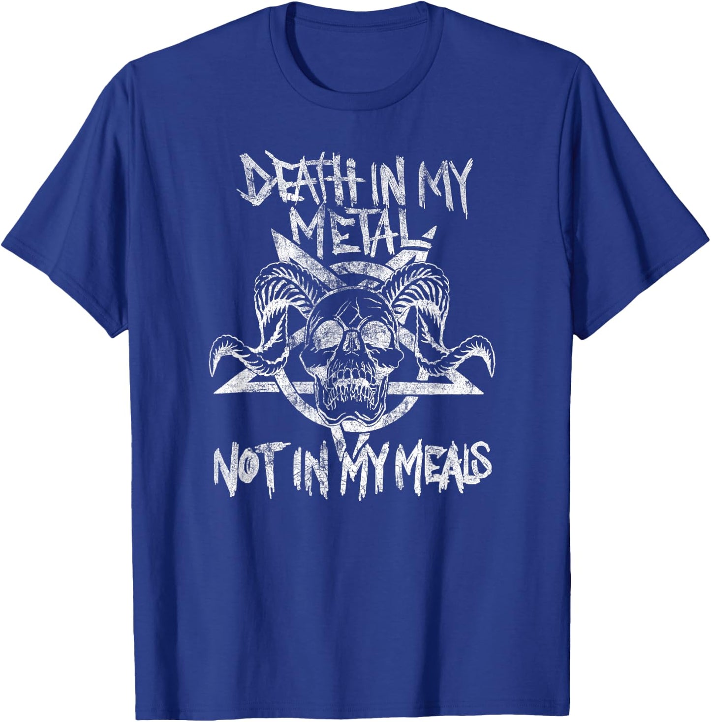 Death in my Metal Not in My Meals - Vegan Metalhead T-Shirt - T-Shirt | Royal