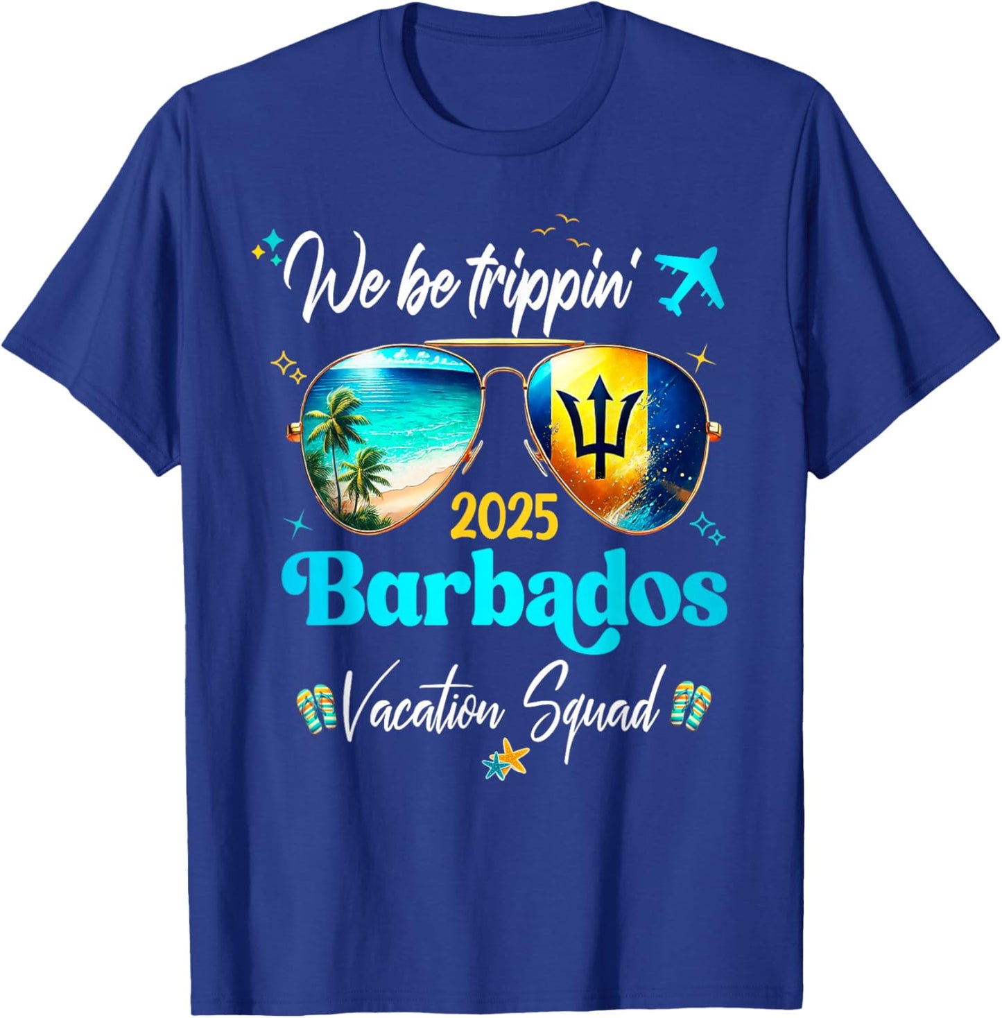Barbados Vacation 2025 Straight Trippin' Birthday Cruise Gro T-Shirt - T-Shirt | Royal